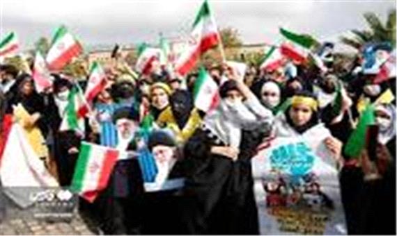 فریاد استکبارستیزی مردم شیراز در راهپیمایی 13 آبان/ امروز همه مرگ بر اسرائیل را فریاد زدند