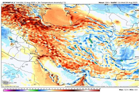 هشدار افزایش شدید گرمای هوا از هفته آینده؛ رگبار باران در 9 استان