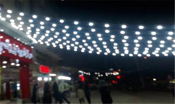 استفاده از ریسه و چترهای نوری در اماکن و واحدهای تجاری شیراز برخورد قانونی دارد