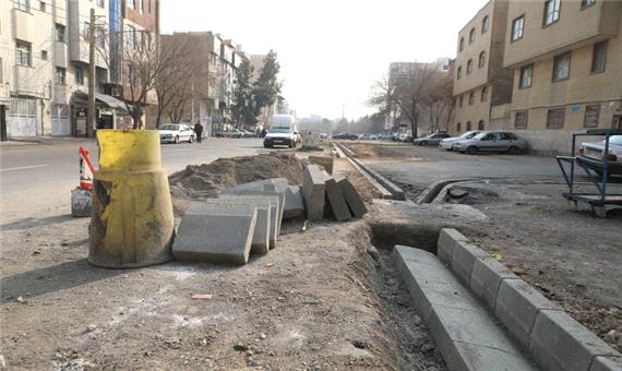 آغاز عملیات بهسازی معبر و پیاده‌روسازی خیابان نیایش در منطقه 19