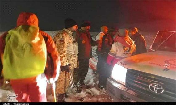 ‌کوهنوردان گرفتار در بهمن کوه آبیدر سنندج نجات یافتند