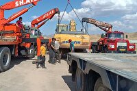 توقیف چهار دستگاه ماشین‌آلات سنگین در رودخانه شور جهرم
