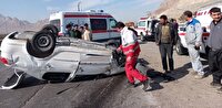 واژگونی خودرو سواری رانا در جاده پاسارگاد با ۳ مصدوم