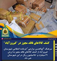 کشف کالا‌های فاقد مجوز در فیروزآباد