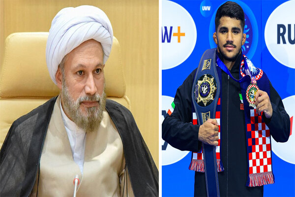 پیام تبریک آیت الله دژکام به غلامرضا فرخی برای کسب مدال طلای کشتی جهان