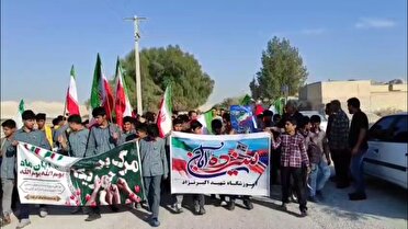 شکوه حضور روستاییان فارس در یوم الله ۱۳ آبان