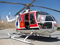 اورژانش هوایی جهرم یاری رسان بیمار قلبی مسن