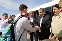 استقبال از شناگر شیرازی تاریخ‌ساز کشور در فرودگاه شیراز