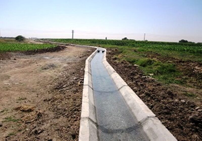 بهره برداری کانال انتقال آب کشاورزی در سرچهان