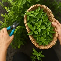 ادامه برداشت ریحان از زمین‌های کشاورزی فسا