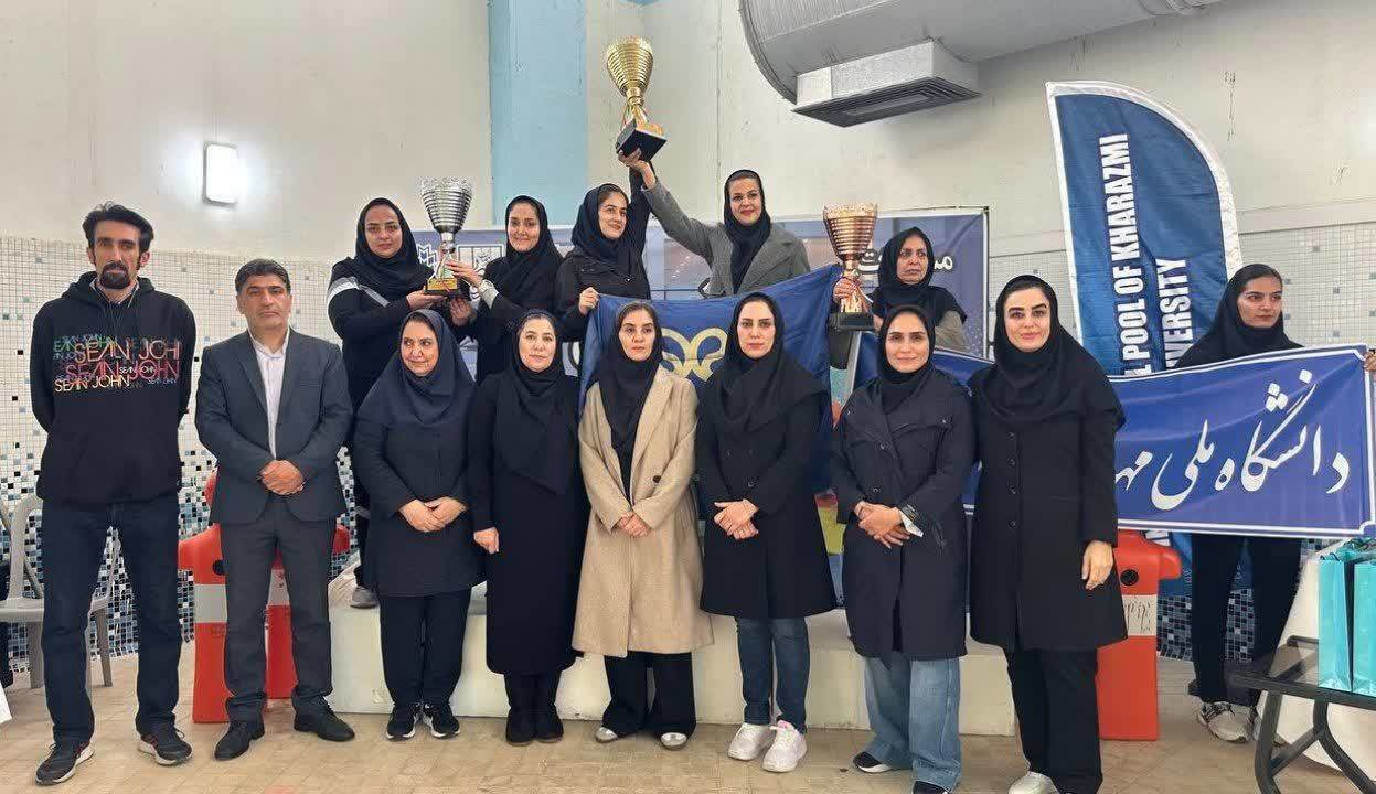 دختران دانشگاه شیراز، قهرمان رقابت‌های غریق نجات کشور