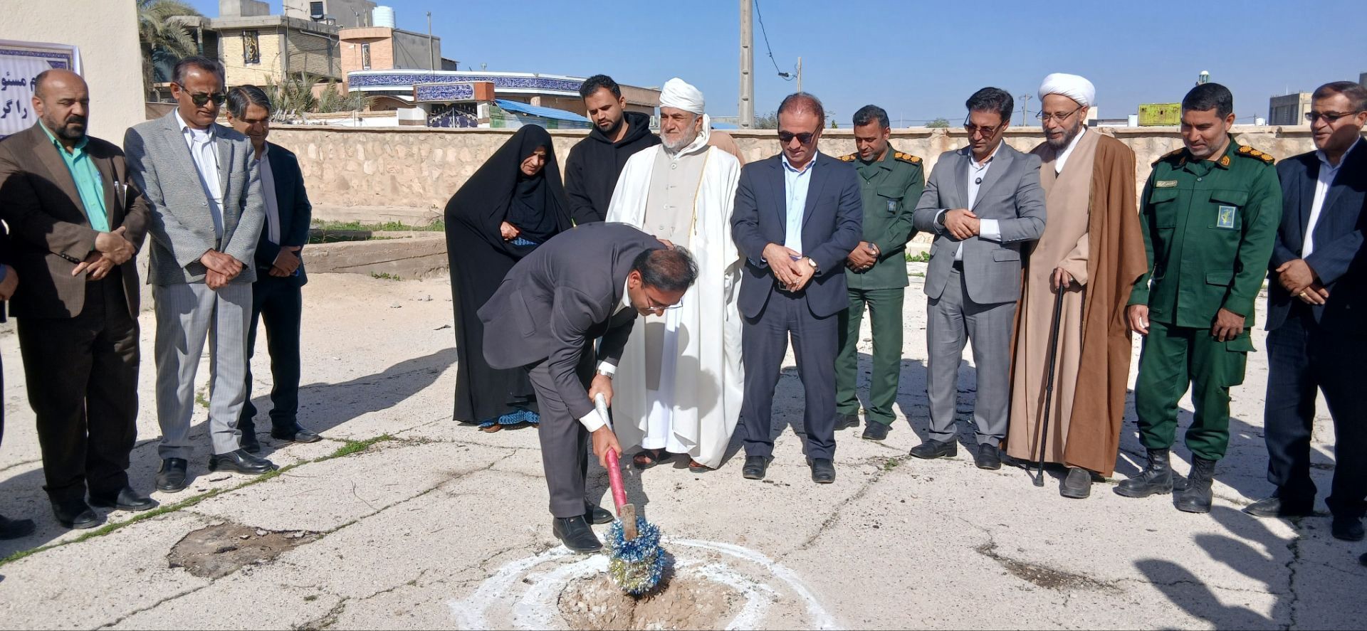 آموزشگاه خیر ساز ۶ کلاسه منطقه گله دار فارس کلنگ زنی شد