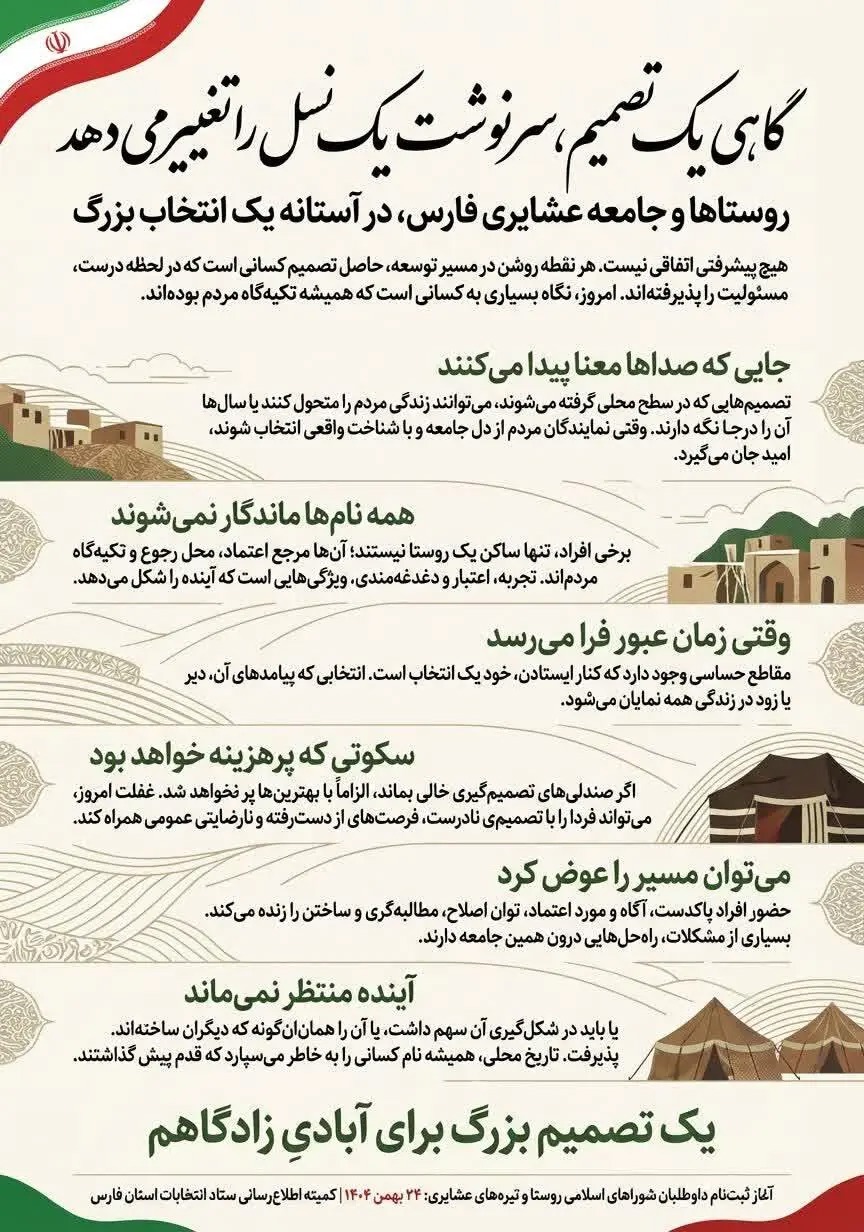 📑 چرا بزرگان و متنفّذین روستاها باید سرنوشت آبادی‌ها را به دست بگیرند؟