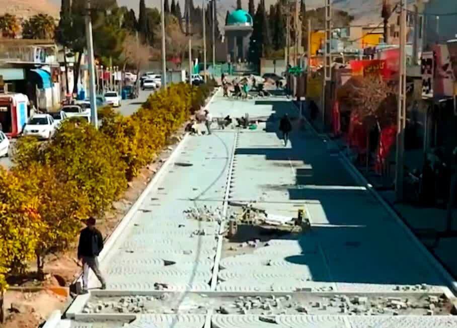 بهسازی و سنگ‌فرش محور آرامگاه سعدی به ۲۵ درصد پیشرفت رسید