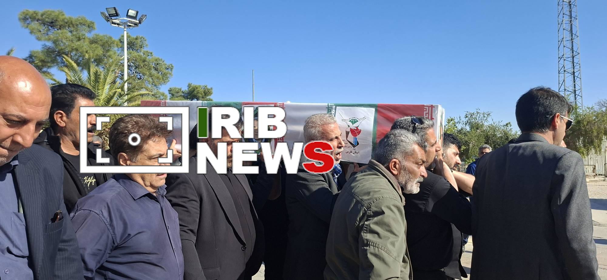 تشییع پیکر جانباز ۷۰ درصد دوران دفاع مقدس در شیراز