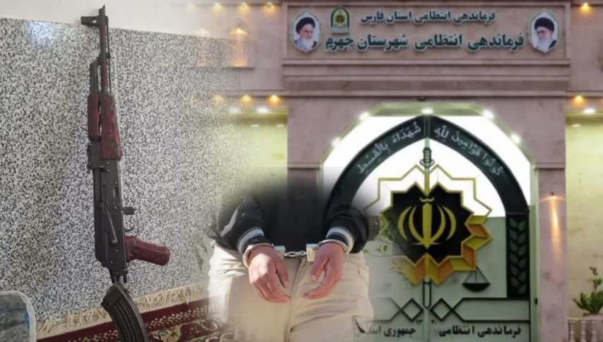 دستگیری عامل تیراندازی و کشف سلاح جنگی توسط پلیس جهرم