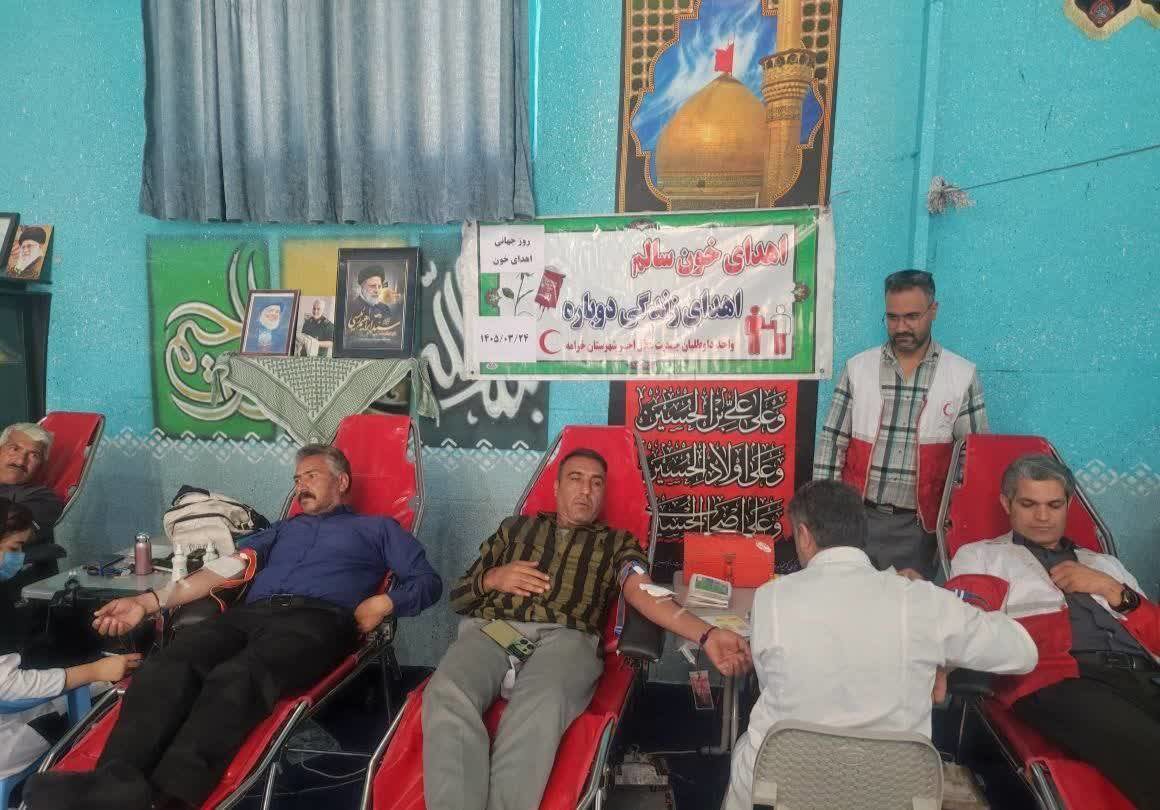 اهدا ۱۲۶ واحد خون به بیماران در شهرستان خرامه