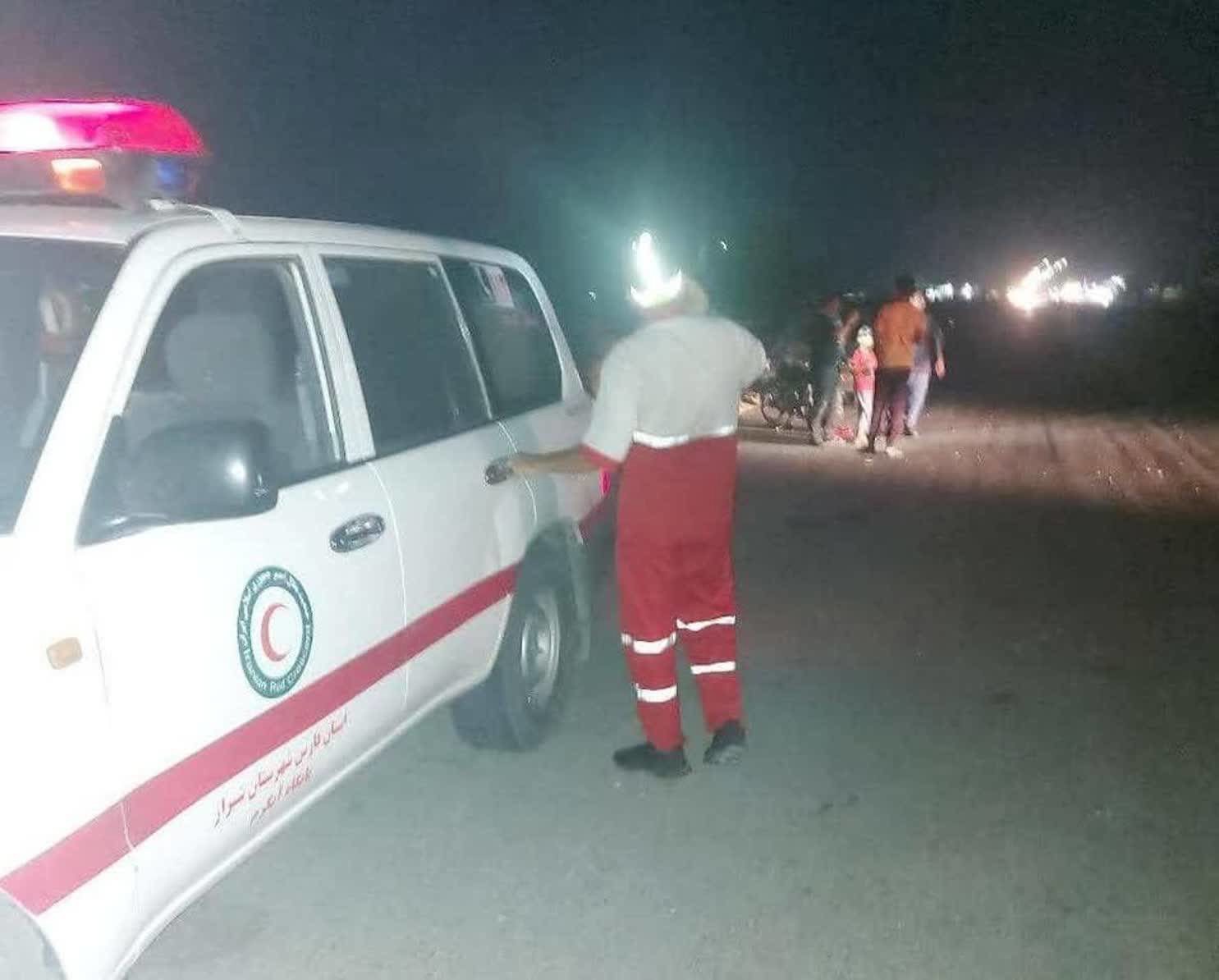 انحراف خودرو سواری در جاده جهرم با ۴ مصدوم