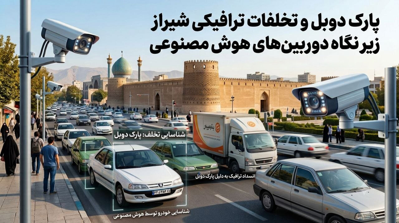 پارک دوبل و تخلفات ترافیکی شیراز زیر نگاه دوربین‌های هوش مصنوعی