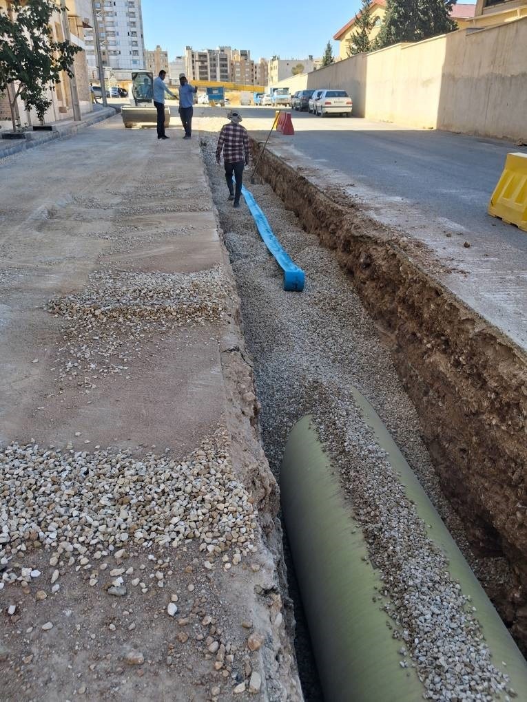 پایان عملیات اجرایی آبرسانی جنوب غرب شیراز ؛ خط انتقال خیابان پرستار آماده ورود به مدار شد