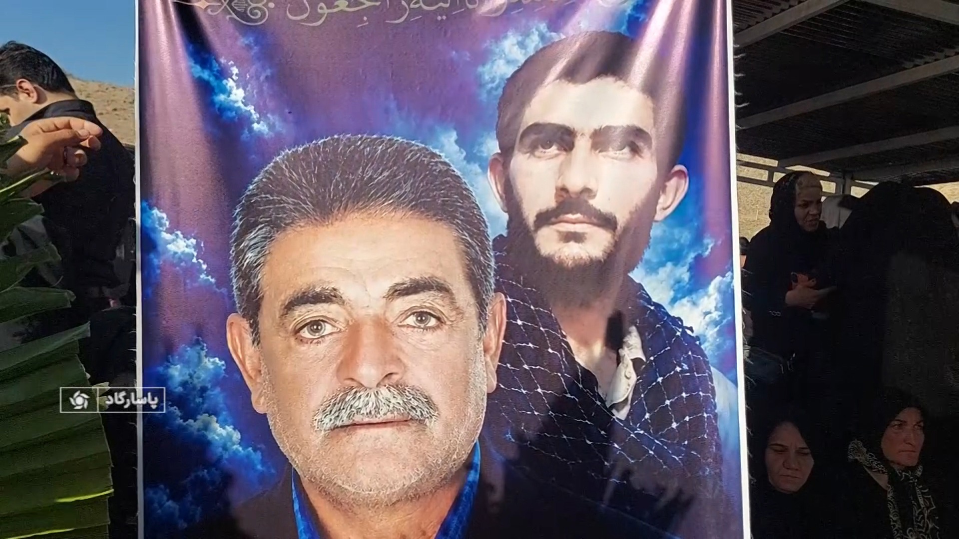 تشییع پیکر پدر شهید دفاع مقدس در سعادت‌شهر