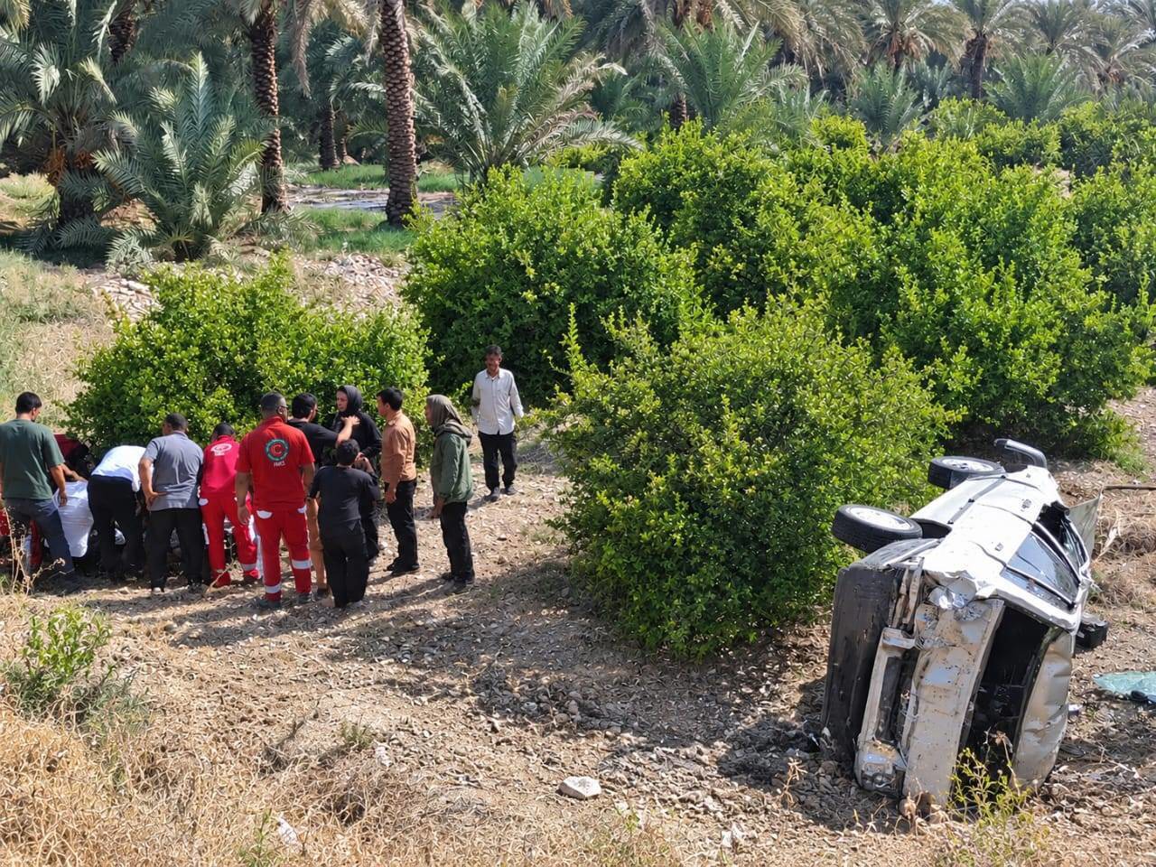 واژگونی سواری در جاده جنوب فارس با ۳ مصدوم