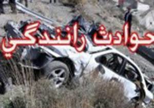واژگونی سواری در جاده  شهرستان خرامه با پنج مصدوم